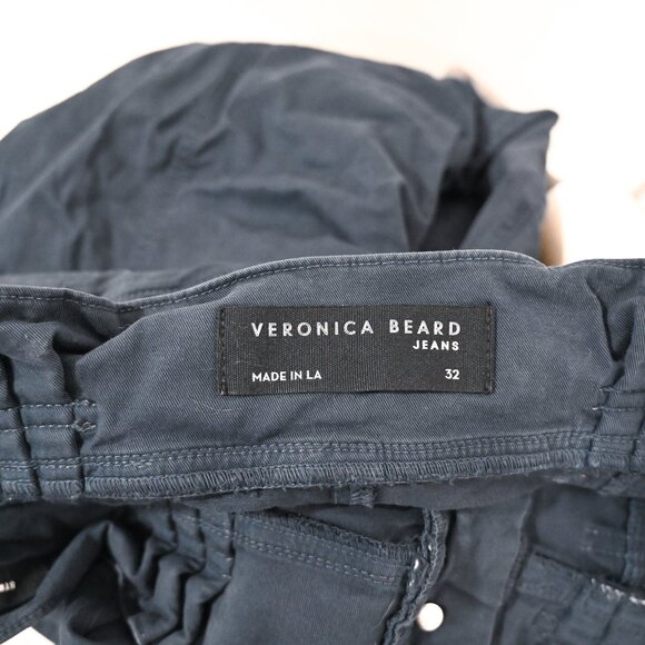 Veronica Beard Size 32 High Rise Karter Straight Leg Pant Navy Blue - Picture 6 of 9
